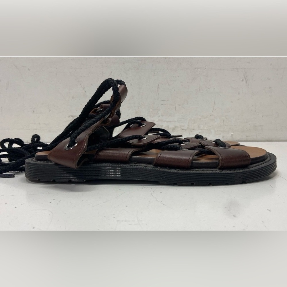 Dr. Martens Brown Leather Lace-Up Gladiator Sandals - Picture 3 of 7